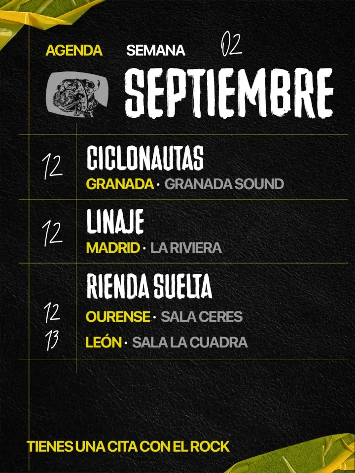 Agenda semanal de conciertos